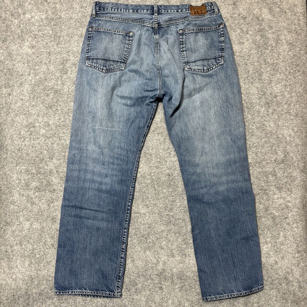 Vintage Ralph Lauren Ashmore Original Fit Distressed Jeans Men's Size 38x32 Blue - Picture 2 of 10